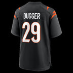 C.Bengals #29 Kyle Dugger Black Team Game Jersey