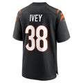 C.Bengals #38 DJ Ivey Black Team Game Stitched Football American Jersey