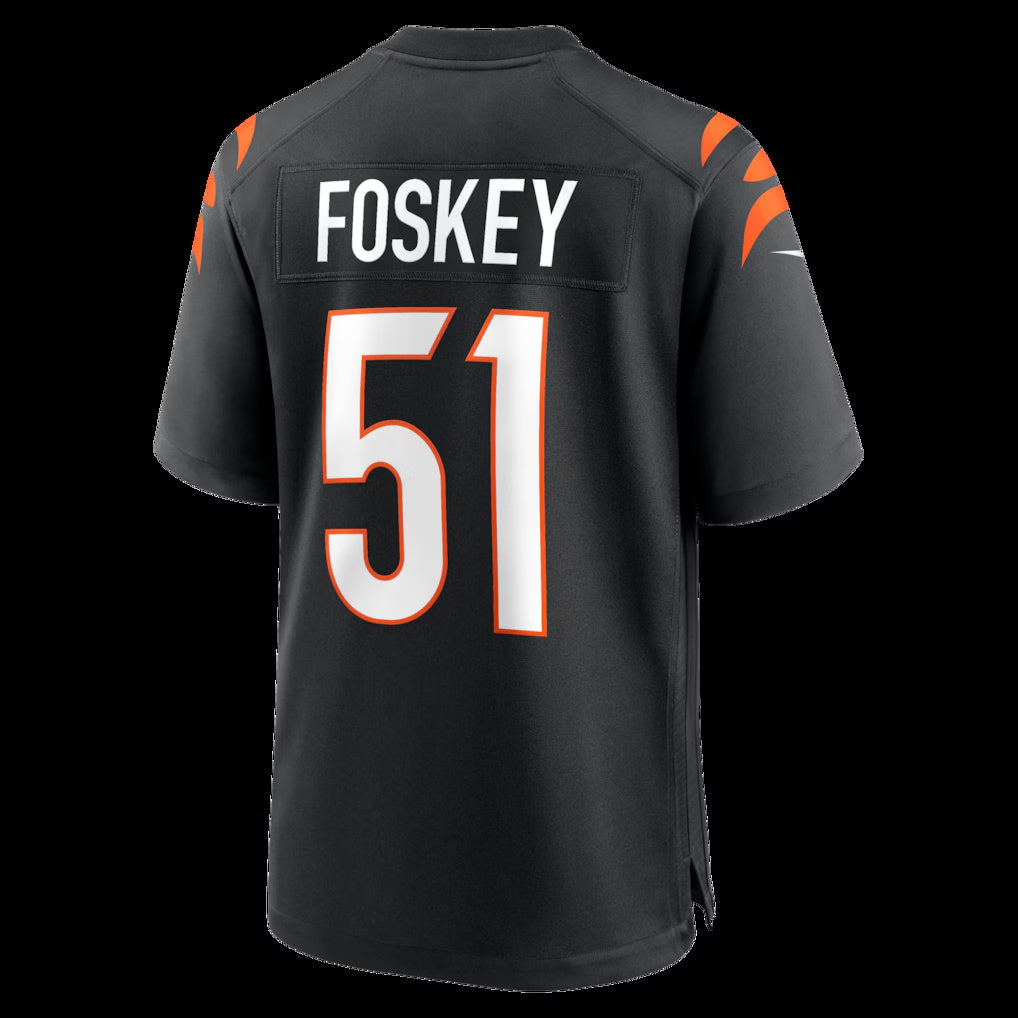 C.Bengals #51 Isaiah Foskey Black Team Game Stitched Football American Jersey