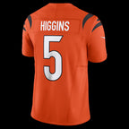 C.Bengals #5 Tee Higgins Orange Vapor F.U.S.E. Limited Stitched Football American Jersey
