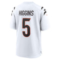 C.Bengals #5 Tee Higgins White Game Stitched Football American Jersey