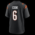 C.Bengals #6 Bryan Cook Black Team Game Jersey
