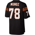 C.Bengals #78 Anthony Muñoz Mitchell & Ness Black Legacy Replica Stitched Football American Jersey