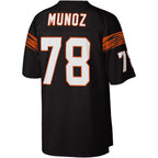 C.Bengals #78 Anthony Muñoz Mitchell & Ness Black Legacy Replica Stitched Football American Jersey