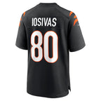 C.Bengals #80 Andrei Iosivas Black Team Game Stitched Football American Jersey