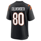 C.Bengals #80 Cris Collinsworth Black Team Retired Player Game Stitched Football American Jersey