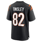 C.Bengals #82 Mitchell Tinsley Black Team Game Stitched Football American Jersey