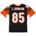 C.Bengals #85 Chad Johnson Mitchell & Ness Black Legacy Replica Stitched Football American Jersey