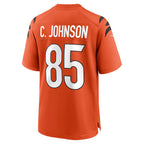 C.Bengals #85 Chad Johnson Orange Retired Player Alternate Game Stitched Football American Jersey