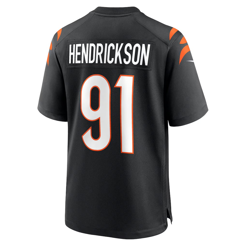 C.Bengals #91 Trey Hendrickson Black Game Stitched Football American Jersey