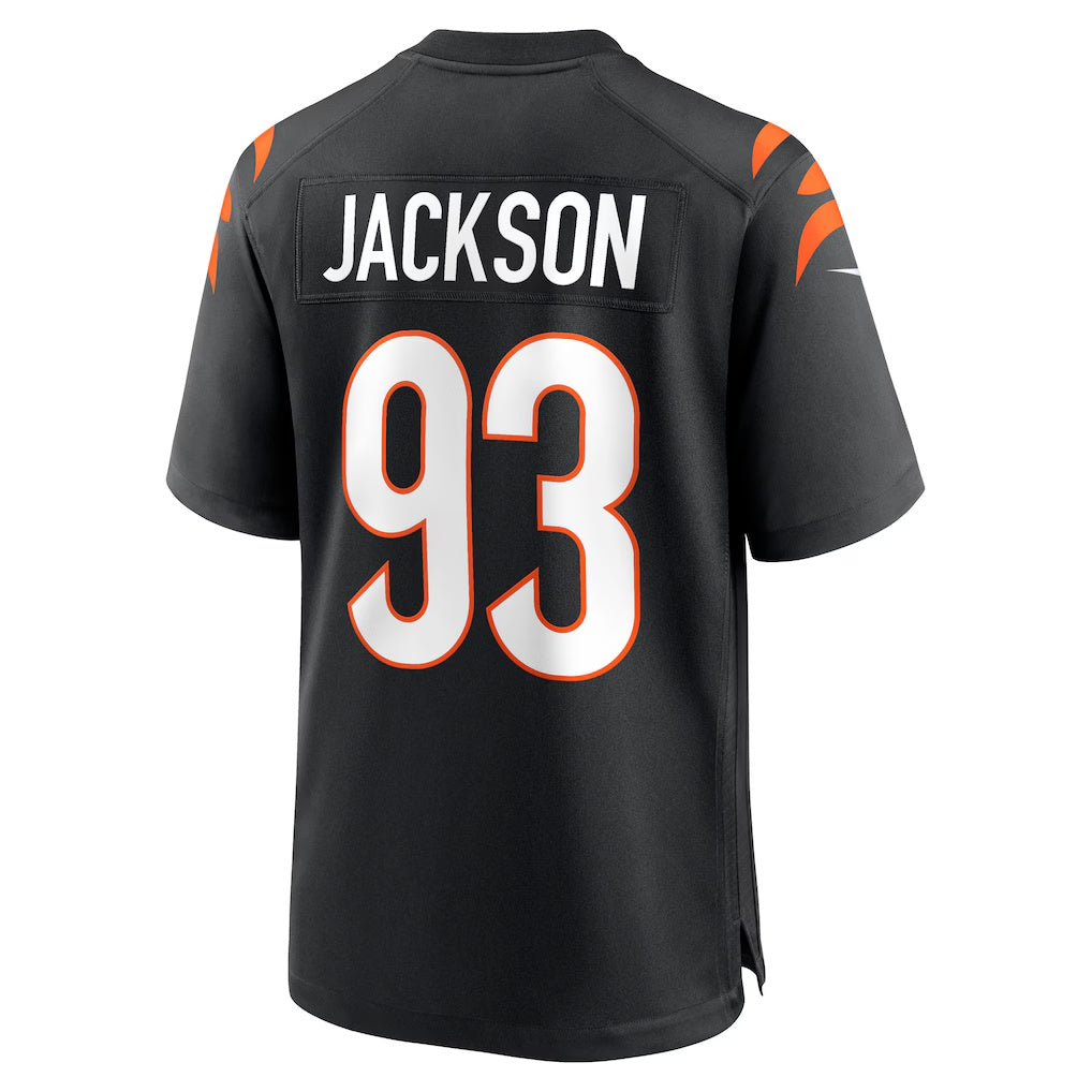 C.Bengals #93 McKinnley Jackson Black Game Stitched Football American Jersey