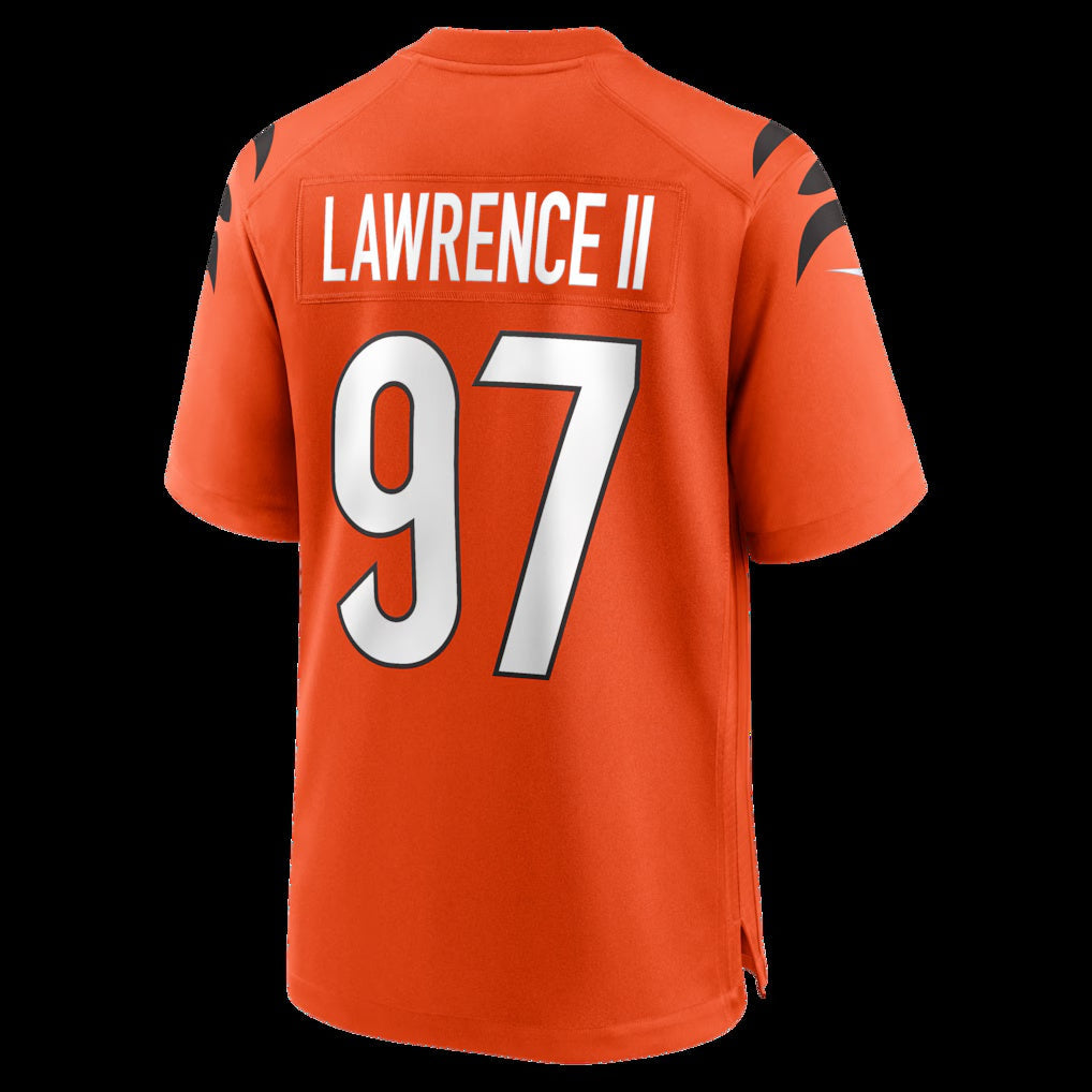 C.Bengals #97 Dexter Lawrence II Orange Game Jersey