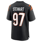 C.Bengals #97 Shemar Stewart Black Team Game Stitched Football American Jersey