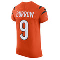 C.Bengals #9 Joe Burrow Orange Vapor F.U.S.E. Elite Stitched Football American Jersey