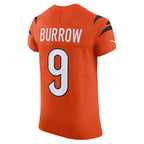 C.Bengals #9 Joe Burrow Orange Vapor F.U.S.E. Elite Stitched Football American Jersey