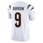 C.Bengals #9 Joe Burrow White Vapor F.U.S.E. Limited Stitched Football American Jersey