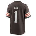C.Browns Number #1 Dad Brown Game Stitched Football American Jersey