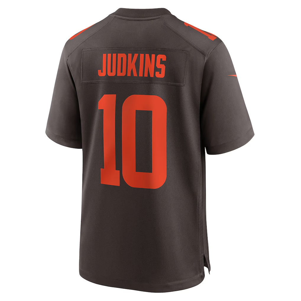 C.Browns #10 Quinshon Judkins Brown Alpha Dawg Game Stitched Football American Jersey