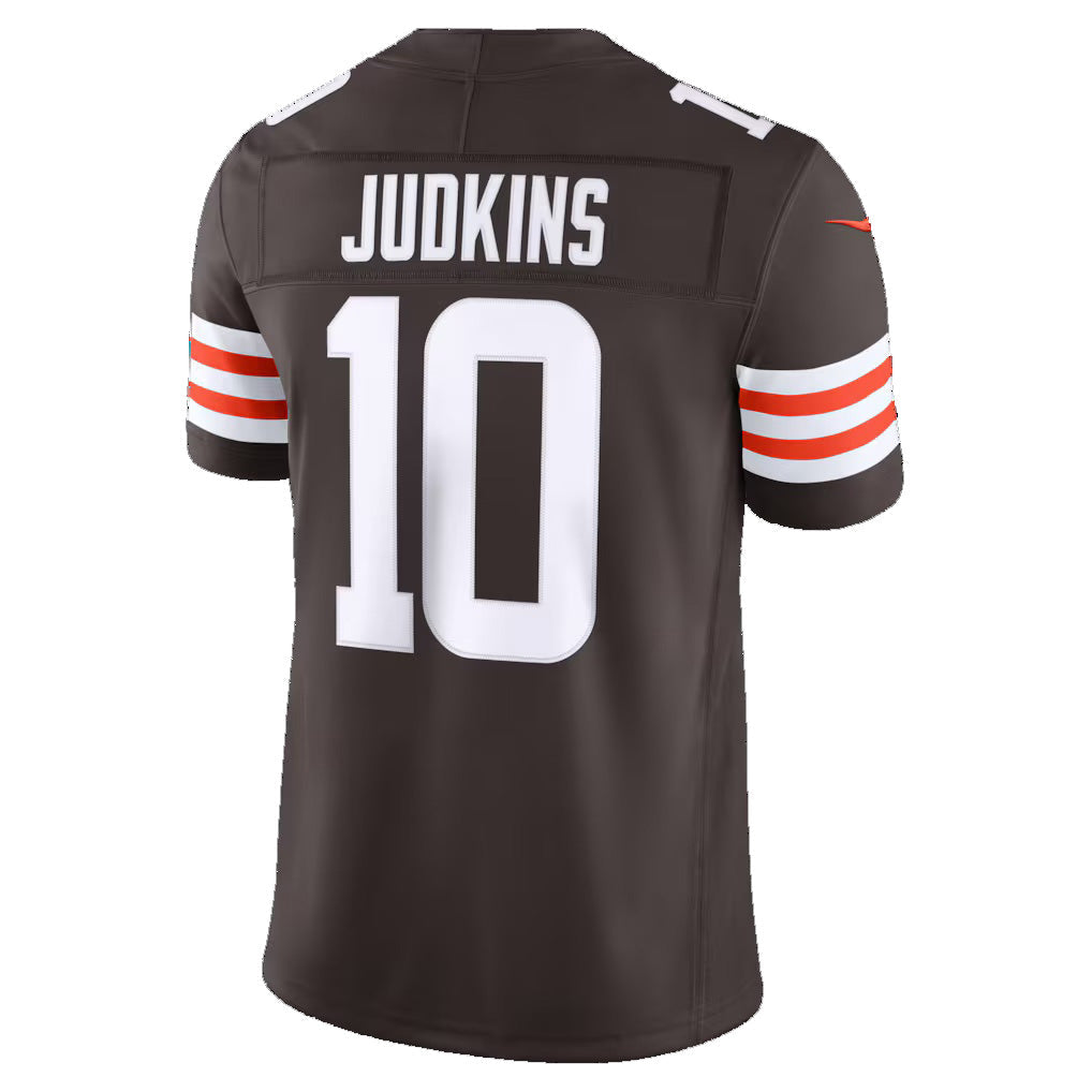 C.Browns #10 Quinshon Judkins Brown Team Vapor F.U.S.E. Stitched Limited Football Jersey