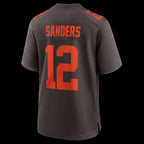 C.Browns #12 Shedeur Sanders Brown Alpha Dawg Game Stitched Football American Jersey
