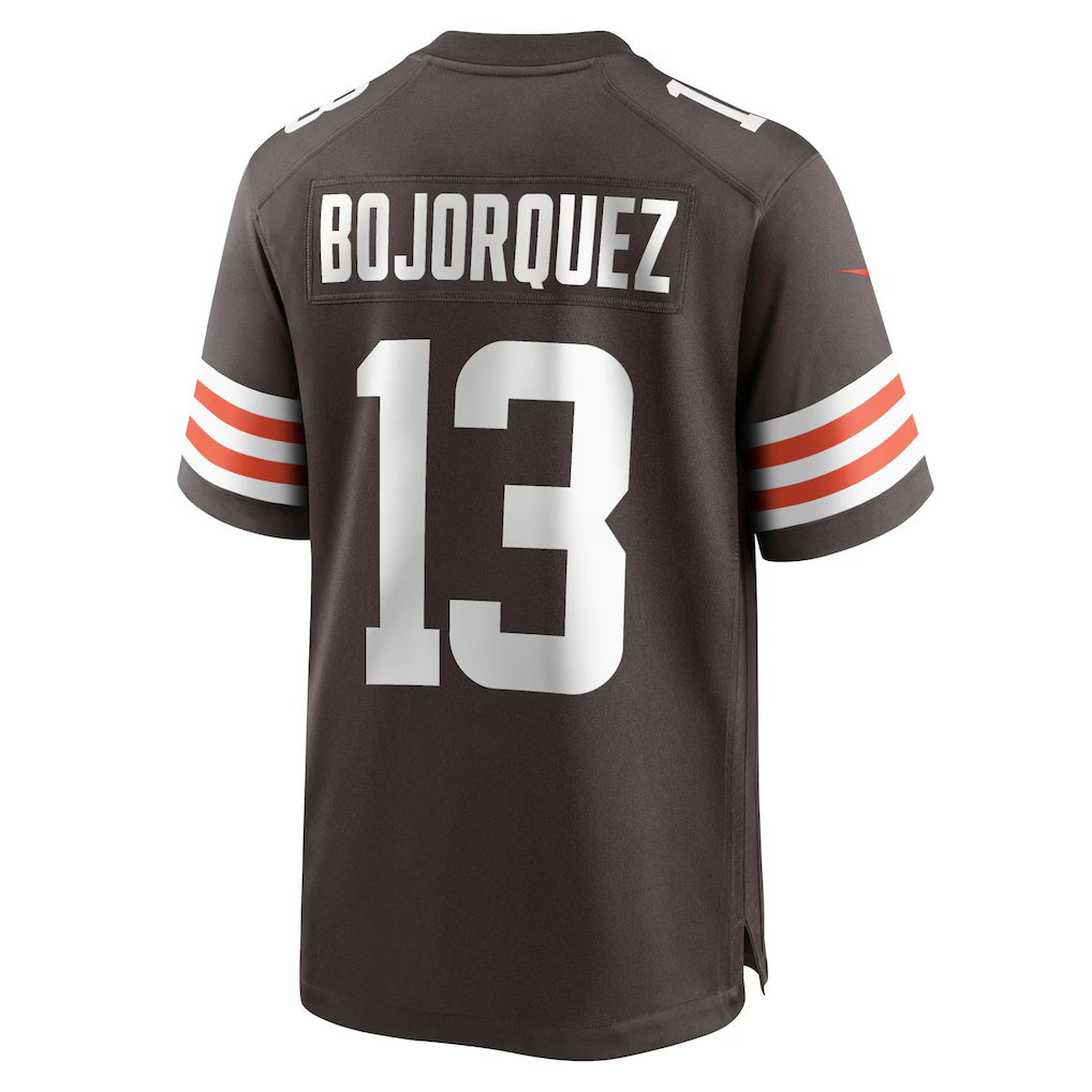 C.Browns #13 Corey Bojorquez Brown Game Stitched Football American Jersey