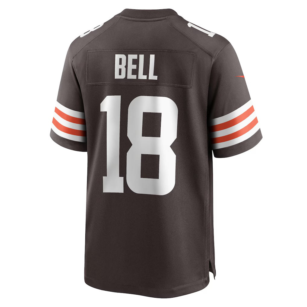 C.Browns #18 David Bell Brown Game Stitched Football American Jersey