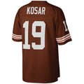 C.Browns #19 Bernie Kosar Mitchell & Ness Brown Legacy Replica Stitched Football American Jersey