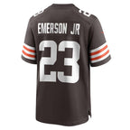 C.Browns #23 Martin Emerson Jr. Brown Game Player Stitched Football American Jersey