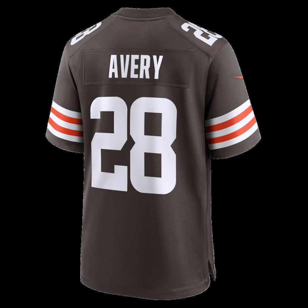 C.Browns #28 Tre Avery Brown Team Game Stitched Football American Jersey