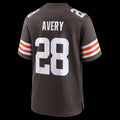 C.Browns #28 Tre Avery Brown Team Game Stitched Football American Jersey
