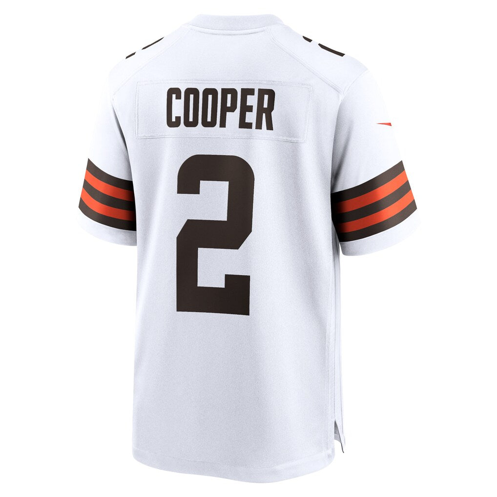 C.Browns #2 Amari Cooper Game Jersey - White Stitched Football American Jersey