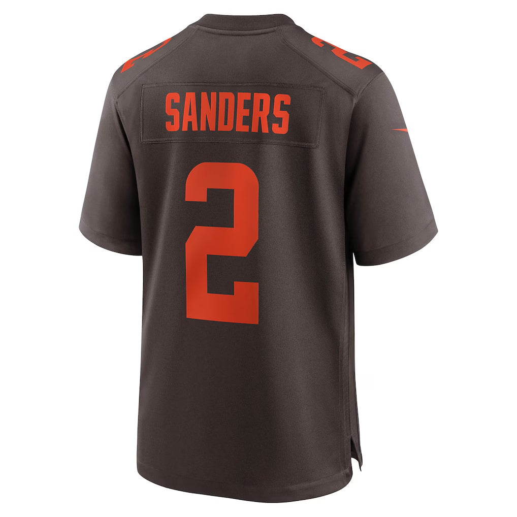 C.Browns #2 Shedeur Sanders Brown Alternate Game Stitched Football American Jersey