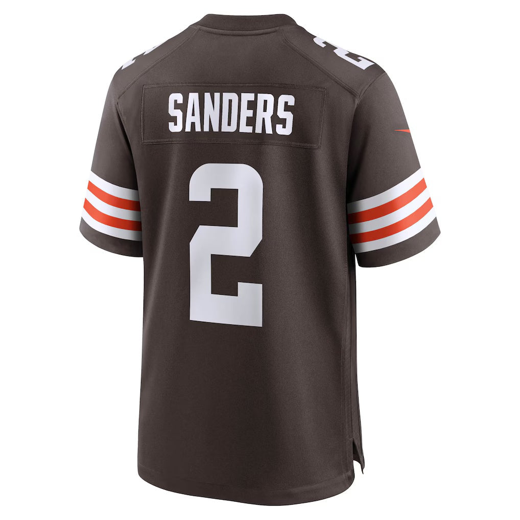 C.Browns #2 Shedeur Sanders Brown Game Stitched Football American Jersey