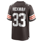 C.Browns #33 Ronnie Hickman Brown Team Game Stitched Football American Jersey