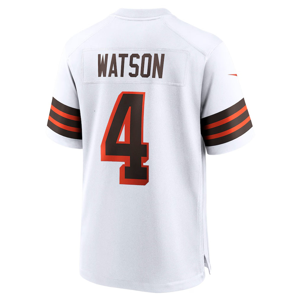 C.Browns #4 Deshaun Watson White Alternate Game Stitched Football American Jersey