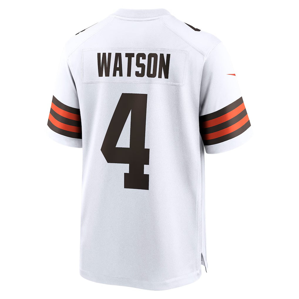 C.Browns #4 Deshaun Watson White Game Stitched Football American Jersey