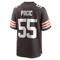 C.Browns #55 Ethan Pocic Brown Game Stitched Football American Jersey
