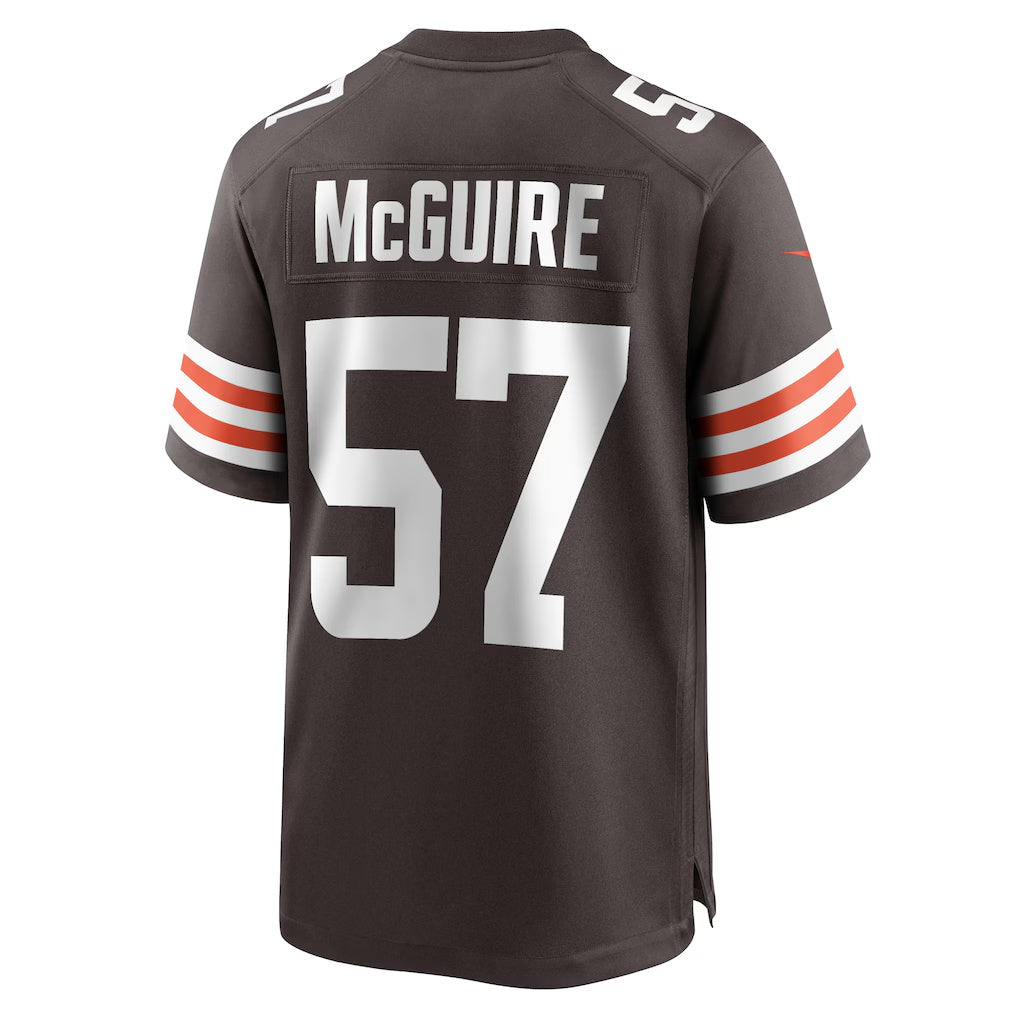 C.Browns #57 Isaiah McGuire Brown Team Game Stitched Football American Jersey