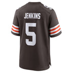 C.Browns #5 Rayshawn Jenkins Brown Team Game Stitched Football American Jersey