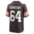 C.Browns #64 Joe DeLamielleure Brown Game Retired Player Stitched Football American Jersey