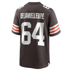 C.Browns #64 Joe DeLamielleure Brown Game Retired Player Stitched Football American Jersey