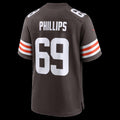 C.Browns #69 Tyre Phillips Brown Team Game Stitched Football American Jersey