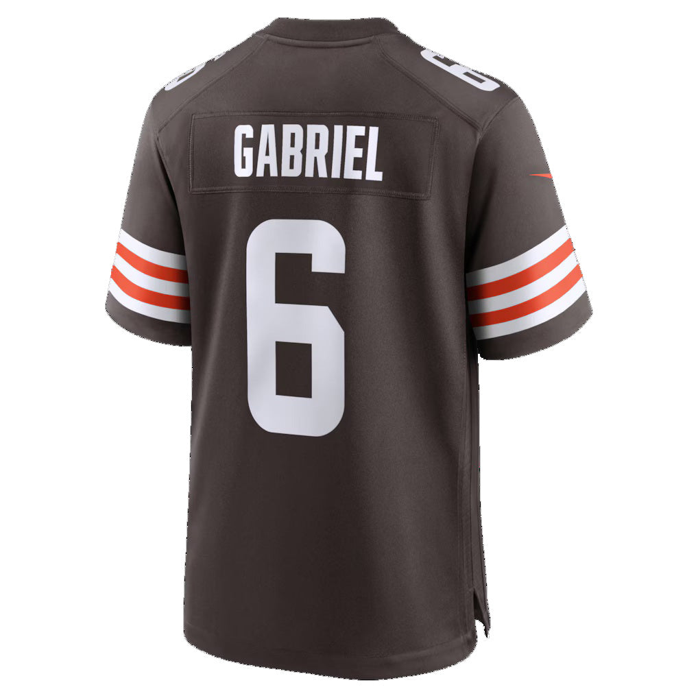 C.Browns #6 Dillon Gabriel Brown Team Game Football Jersey