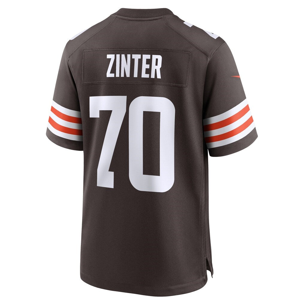 C.Browns #70 Zak Zinter Brown Team Game Stitched Football American Jersey