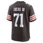 C.Browns #71 Cornelius Lucas Brown Team Game Stitched Football American Jersey