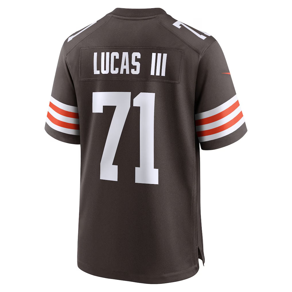 C.Browns #71 Cornelius Lucas Brown Team Game Stitched Football American Jersey