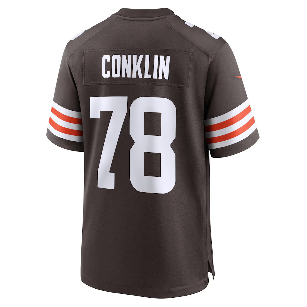 C.Browns #78 Jack Conklin Brown Team Game Stitched Football American Jersey