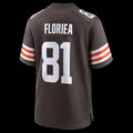C.Browns #81 Luke Floriea Brown Team Game Stitched Football American Jersey