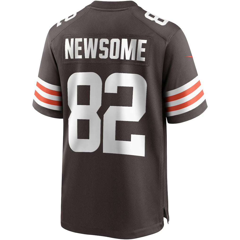 C.Browns #82 Ozzie Newsome Brown Game Retired Player Stitched Football American Jersey