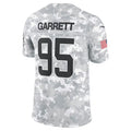C.Browns #95 Myles Garrett Arctic Camo 2024 Salute to Service Limited Stitched Football American Jersey